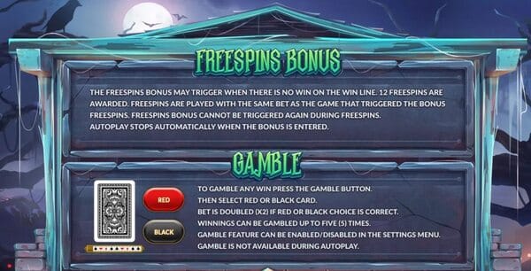 ฟีเจอร์ Freespins Bonus & Gamble