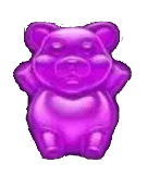 สัญลักษณ์  ลูกอมหมีสีม่วง